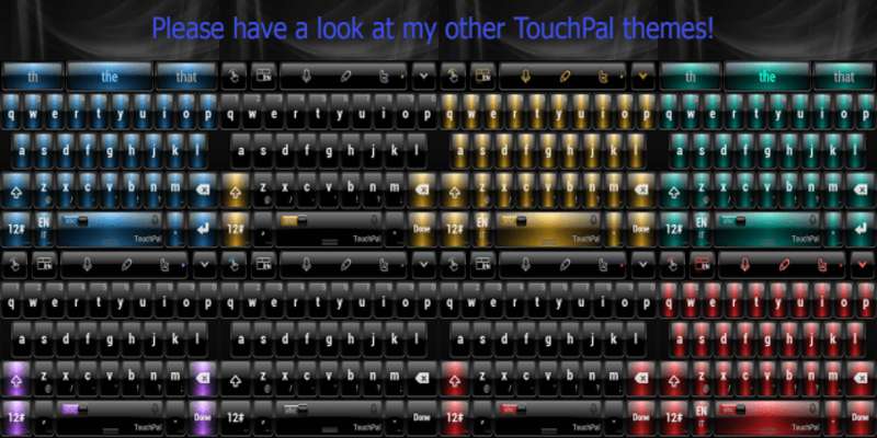 Play Theme TouchPal Dusk Black Blue 