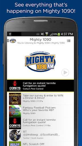 Play APK The Mighty 1090 AM  and enjoy The Mighty 1090 AM with UptoPlay com.radio.station.XPRS.AM