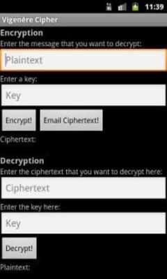 Play The Vigenere Cipher 