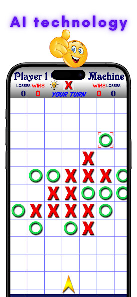 Play Tic Tac Toe AI - 5 in a row 