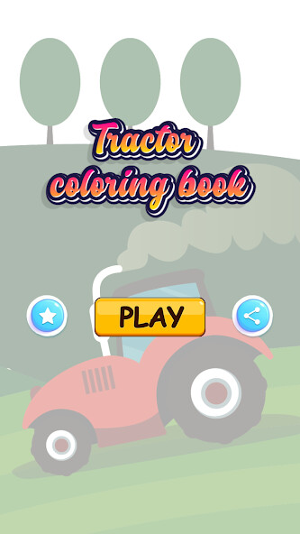 Play tractor coloring book 
