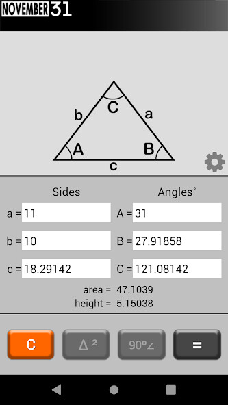 Play APK Triangle Calculator  and enjoy Triangle Calculator with UptoPlay com.sample.trigcaclulator