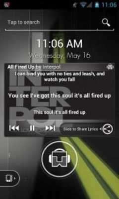 Play TuneWiki Lyric Lock Screen 