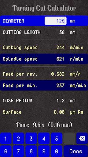 Play Turning Cut Calculator 
