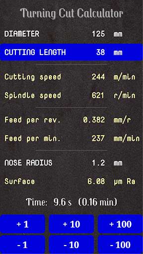 Play Turning Cut Calculator 