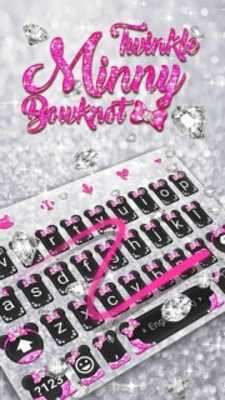 Play Twinkle Minnie Bowtie Keyboard Theme for WhatsApp 