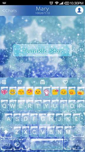 Play APK Twinkle Star Emoji Keyboard  and enjoy Twinkle Star Emoji Keyboard with UptoPlay com.kkkeyboard.emoji.keyboard.theme.TwinkleStar