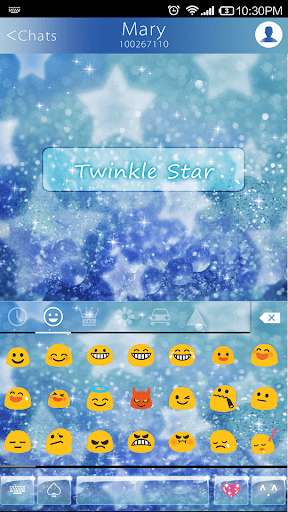 Play APK Twinkle Star Emoji Keyboard  and enjoy Twinkle Star Emoji Keyboard with UptoPlay com.kkkeyboard.emoji.keyboard.theme.TwinkleStar