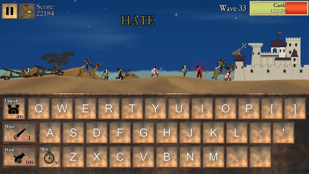 Play APK Type Defense - Typing and Writing Game  and enjoy Type Defense - Typing and Writing Game with UptoPlay com.Balta.TypeDefense