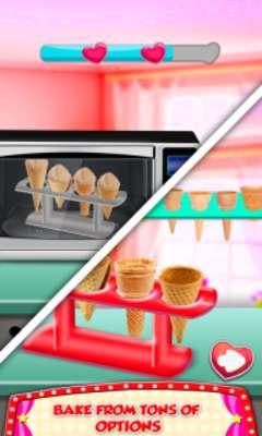 Play Unicorn Rainbow Ice Cream Cone Cupcake Cooking 
