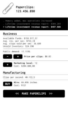 Play Universal Paperclips Clicker Game 