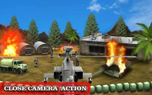 Play US Army heli Gunship airattack 