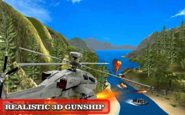 Play US Army heli Gunship airattack 