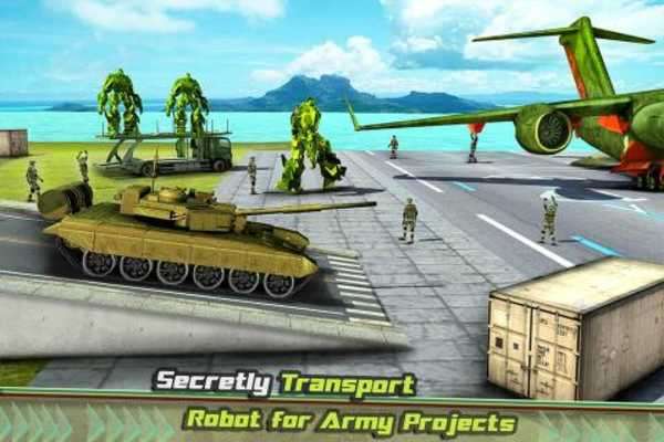 Play US Army Transport Game - Robot Transformation Tank 