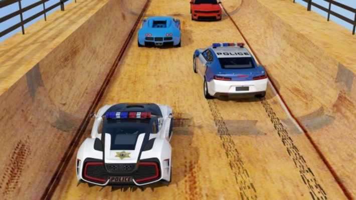 Play US Police Cop Mega Ramp: Police Car Racing Games 