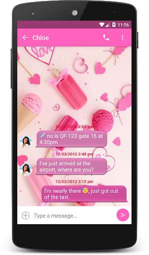 Play APK Valentines Theme (chomp)  and enjoy Valentines Theme (chomp) with UptoPlay com.p1.chompsms.themes.valentines