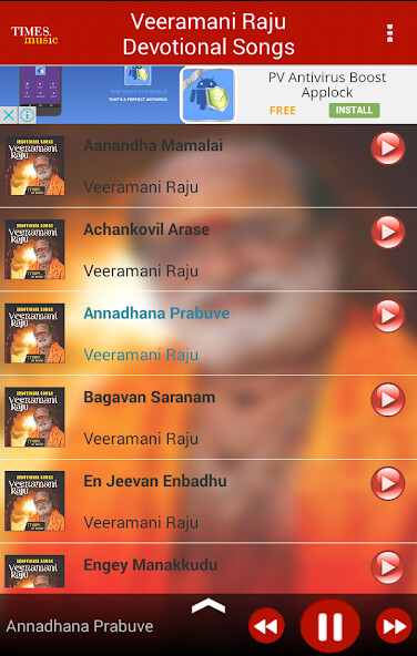 Play APK Veeramani Raju Bhakti Songs  and enjoy Veeramani Raju Bhakti Songs with UptoPlay com.timesmusic.veeramani_raju_devotional_songs