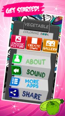 Play vegetable coloring book Play vegetable coloring book