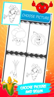 Play vegetable coloring book Play vegetable coloring book