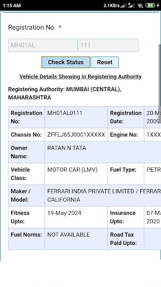 Play APK Vehicle Registration Details  and enjoy Vehicle Registration Details with UptoPlay com.indian.vehicle.registration