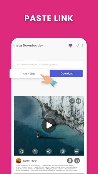 Play APK Video Downloader for Instagram  and enjoy Video Downloader for Instagram with UptoPlay com.iload.instagram.downloader