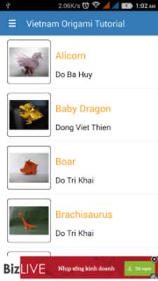 Play Vietnam Origami Tutorials 