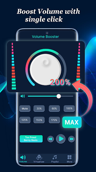 Play APK Volume Booster  and enjoy Volume Booster with UptoPlay com.music.player.bass.sound.volume.booster