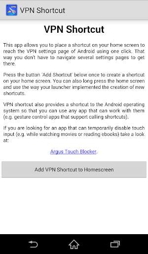 Play APK VPN Shortcut (free, no ads)  and enjoy VPN Shortcut (free, no ads) with UptoPlay com.argotronic.vpnshortcut