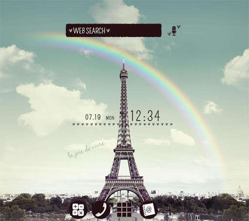 Play APK Wallpaper Rainbow Eiffel Theme  and enjoy Wallpaper Rainbow Eiffel Theme with UptoPlay jp.co.a_tm.android.plus_rainbow_eiffel