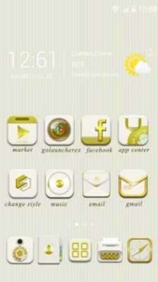 Play White n Gold GOLauncher EX Theme 