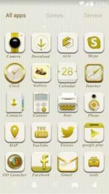 Play White n Gold GOLauncher EX Theme 