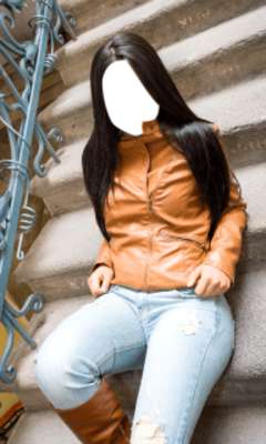 Play Woman Jacket Photo Montage 