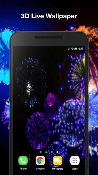 Play 3D Fireworks Live Wallpaper 
