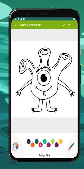 Play aliens coloring book 