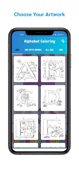Play alphabet coloring book 