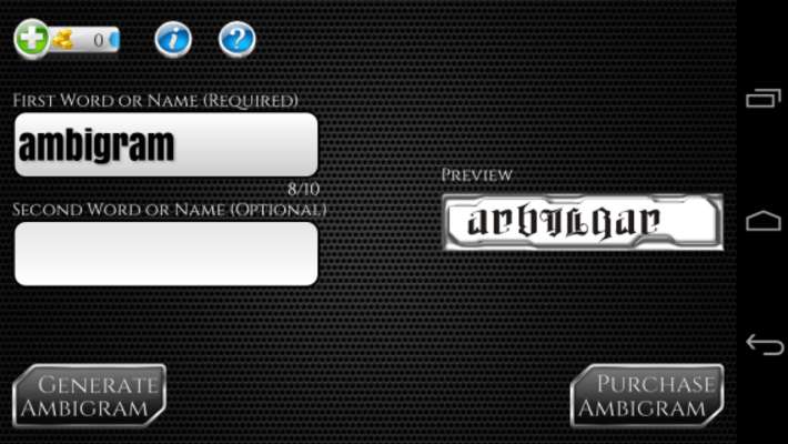 Play Ambigram Generator Play Ambigram Generator
