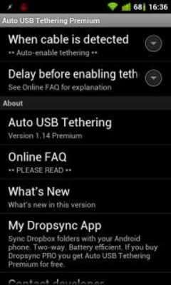 Play Auto USB Tethering Premium 