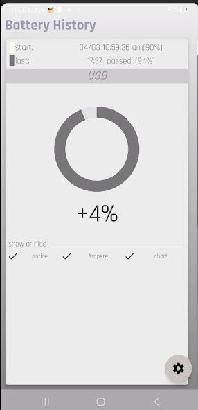 Play APK Battery history  and enjoy Battery history with UptoPlay com.psw.batteryToast