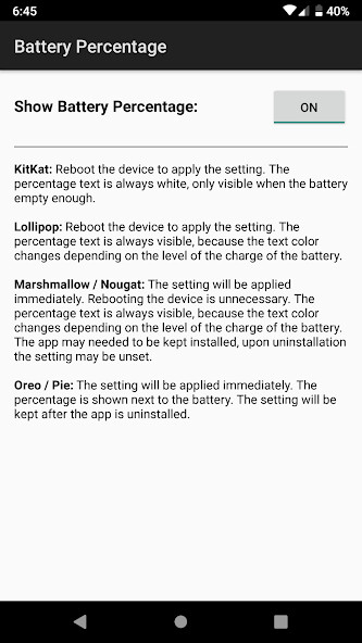Play APK Battery Percentage  and enjoy Battery Percentage with UptoPlay net.edavid93.kitkat_battery_percentage