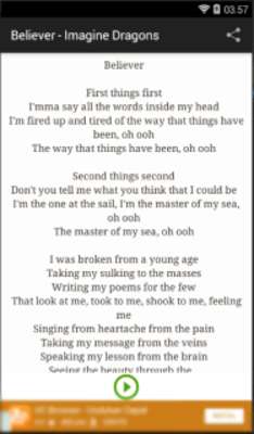 Play Believer Song - Imagine Dragons 