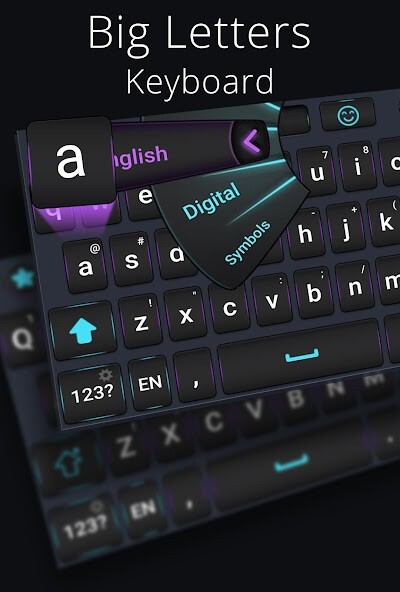 Play APK Big letters keyboard  and enjoy Big letters keyboard with UptoPlay com.jb.gokeyboard.theme.BestSuperThemes.bigletters