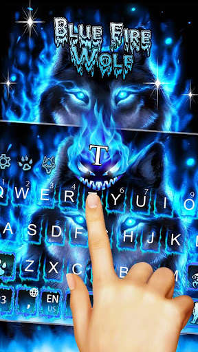 Play APK Blue Fire Wolf Keyboard Theme  and enjoy Blue Fire Wolf Keyboard Theme with UptoPlay 