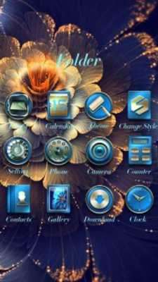 Play Blue Luxury GO Launcher Theme 
