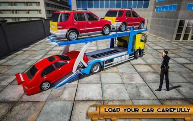 Play Cargo truck police car transport game Play Cargo truck police car transport game