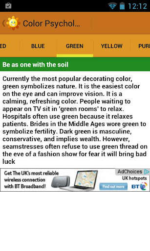 Play APK Color Psychology  and enjoy Color Psychology with UptoPlay com.WilliamAlexander.Android.MyInfo