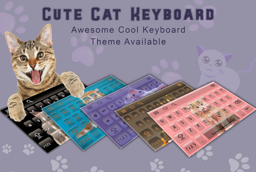 Play APK Cute Cat Keyboard  and enjoy Cute Cat Keyboard with UptoPlay com.pinssible.fancykey 