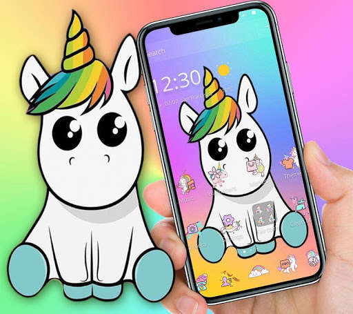 Play APK Cute Colorful Cartoon Unicorn Theme  and enjoy Cute Colorful Cartoon Unicorn Theme with UptoPlay com.launcher.theme.t211808872