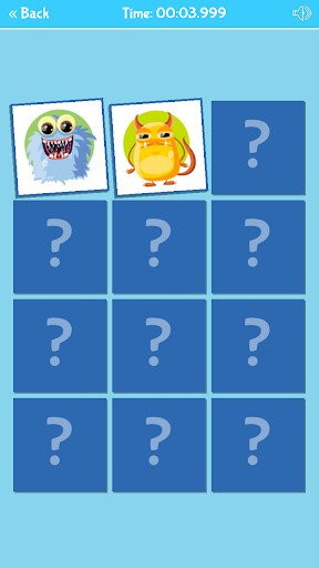 Play Cute Monsters Memory Game 