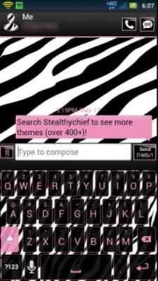 Play Cute Pink Zebra Keyboard Skin 