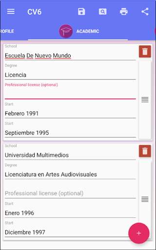 Play APK CV6 FREE (Curriculum Vitae)  and enjoy CV6 FREE (Curriculum Vitae) with UptoPlay com.blenzco.blenzco.CV6.gratis